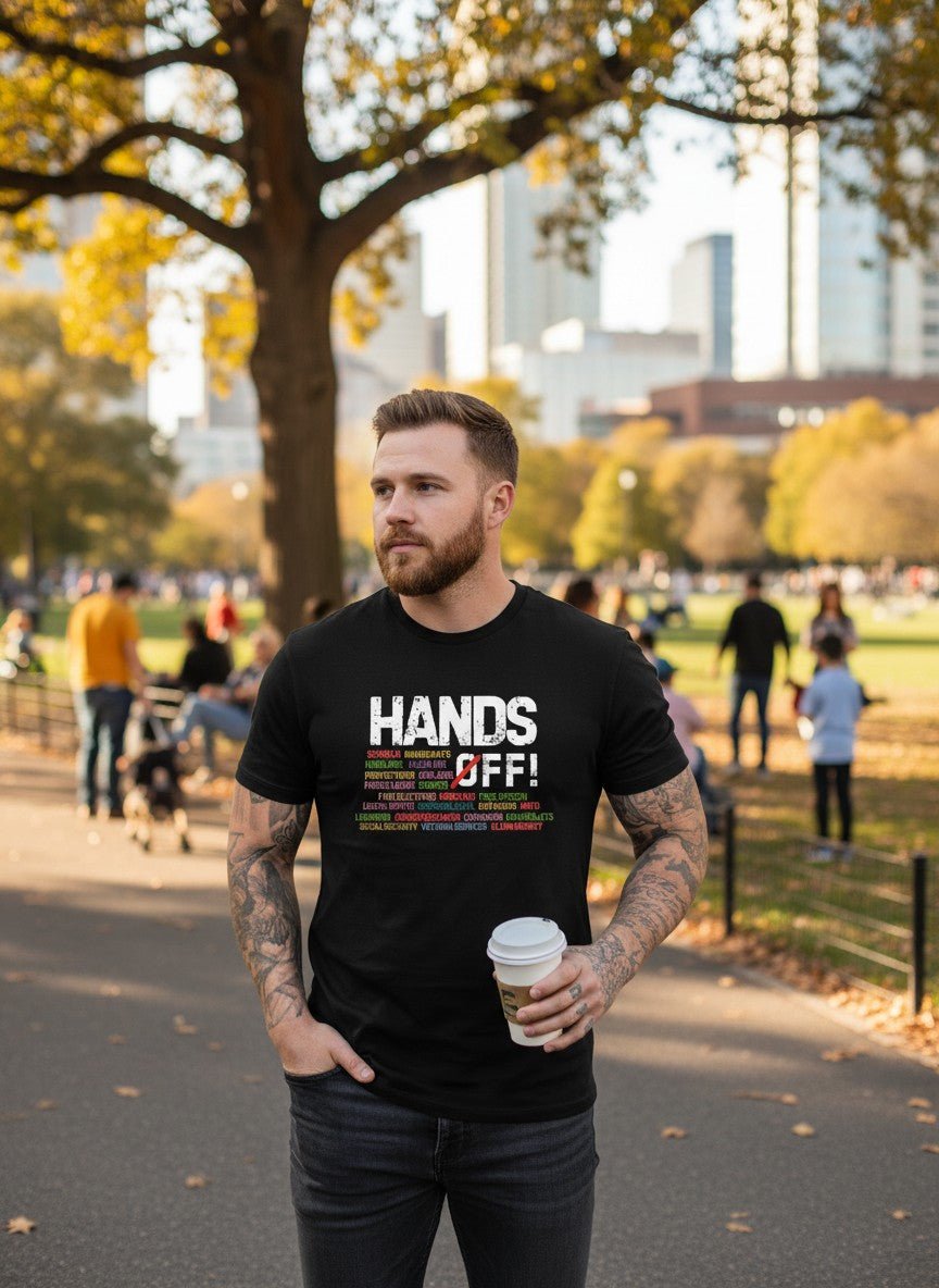 HANDS OFF! Men's T-Shirt List of Services We Want Government to Stop Interfering With! Perfect for Protests & for Errands! - Grab Them By The Midterms