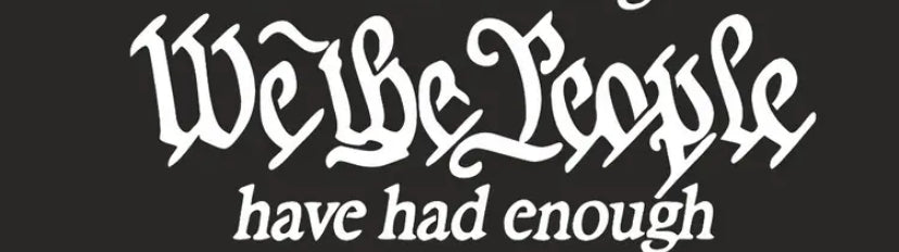 Black Sticker Saying "We The People Have Had Enough" Simple, Straightforward and Absolutely True! - Grab Them By The Midterms