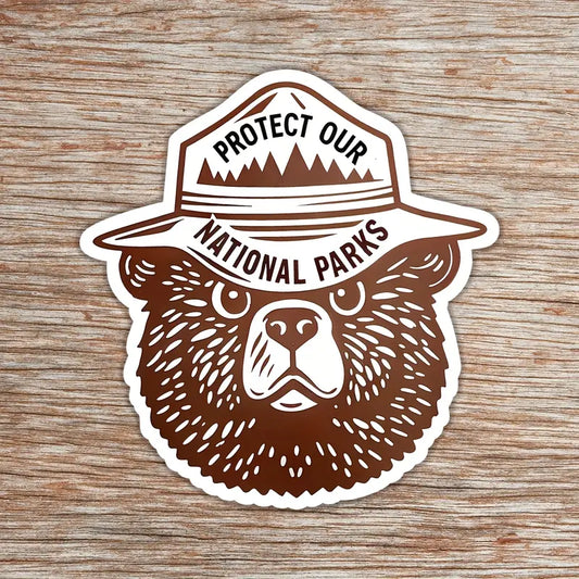 Super fast shipping! Good Ole Smokey The Bear Protect Our National Parks Sticker - Durable Vinyl Decal for Laptops, Ideal Gift for Conservation & Environmental Advocates