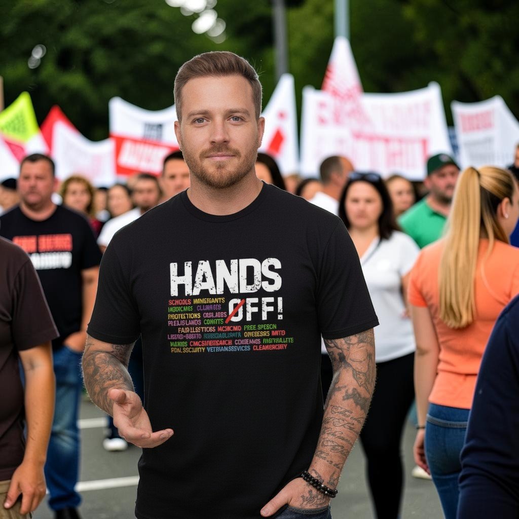 HANDS OFF! Men's T-Shirt List of Services We Want Government to Stop Interfering With! Perfect for Protests & for Errands! - Grab Them By The Midterms