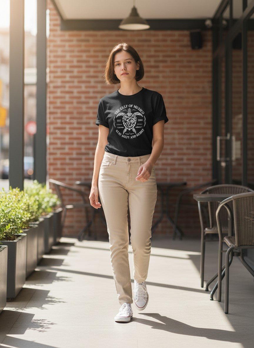 Gulf of Mexico Protest shirt Black Unisex T-Shirt 'The Gulf Of Mexico Est 1550, Stay Salty & Resist' - Grab Them By The Midterms